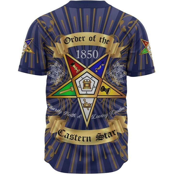 Sorority Baseball Jersey - The Order Of The Eastern Star Oes Baseball Jersey