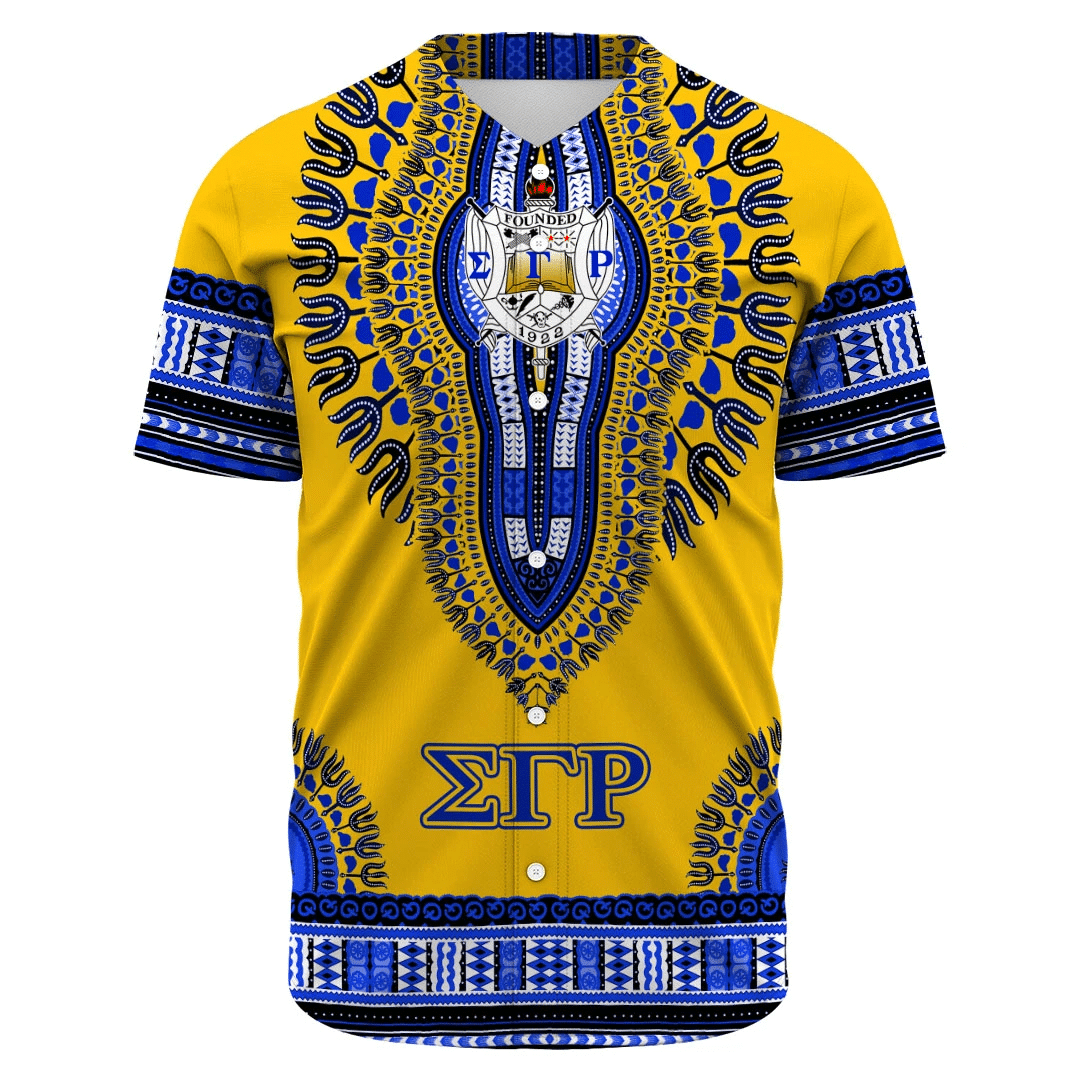 Sorority Baseball Jersey - Sigma Gamma Rho Dashiki Ver2 Baseball Jersey