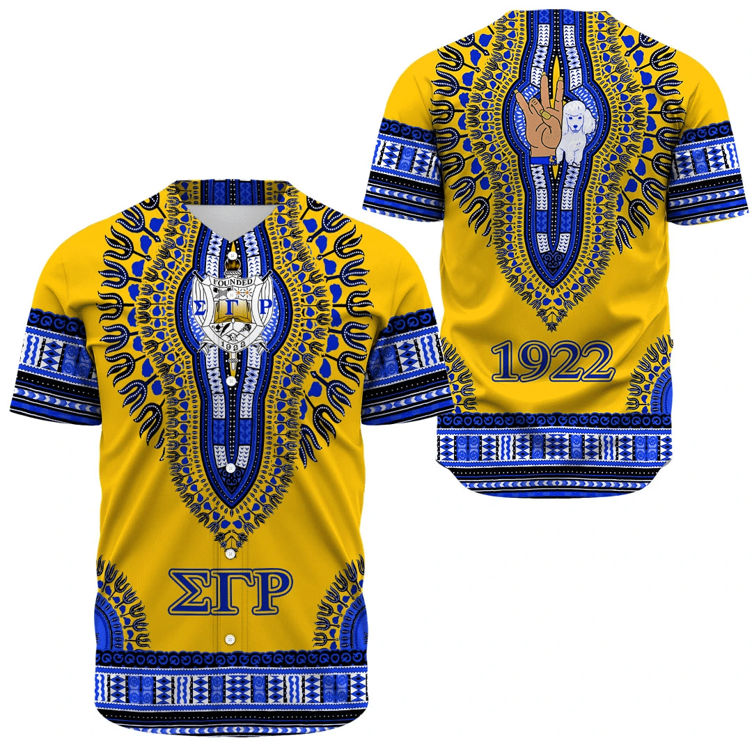 Sorority Baseball Jersey - Sigma Gamma Rho Dashiki Ver2 Baseball Jersey