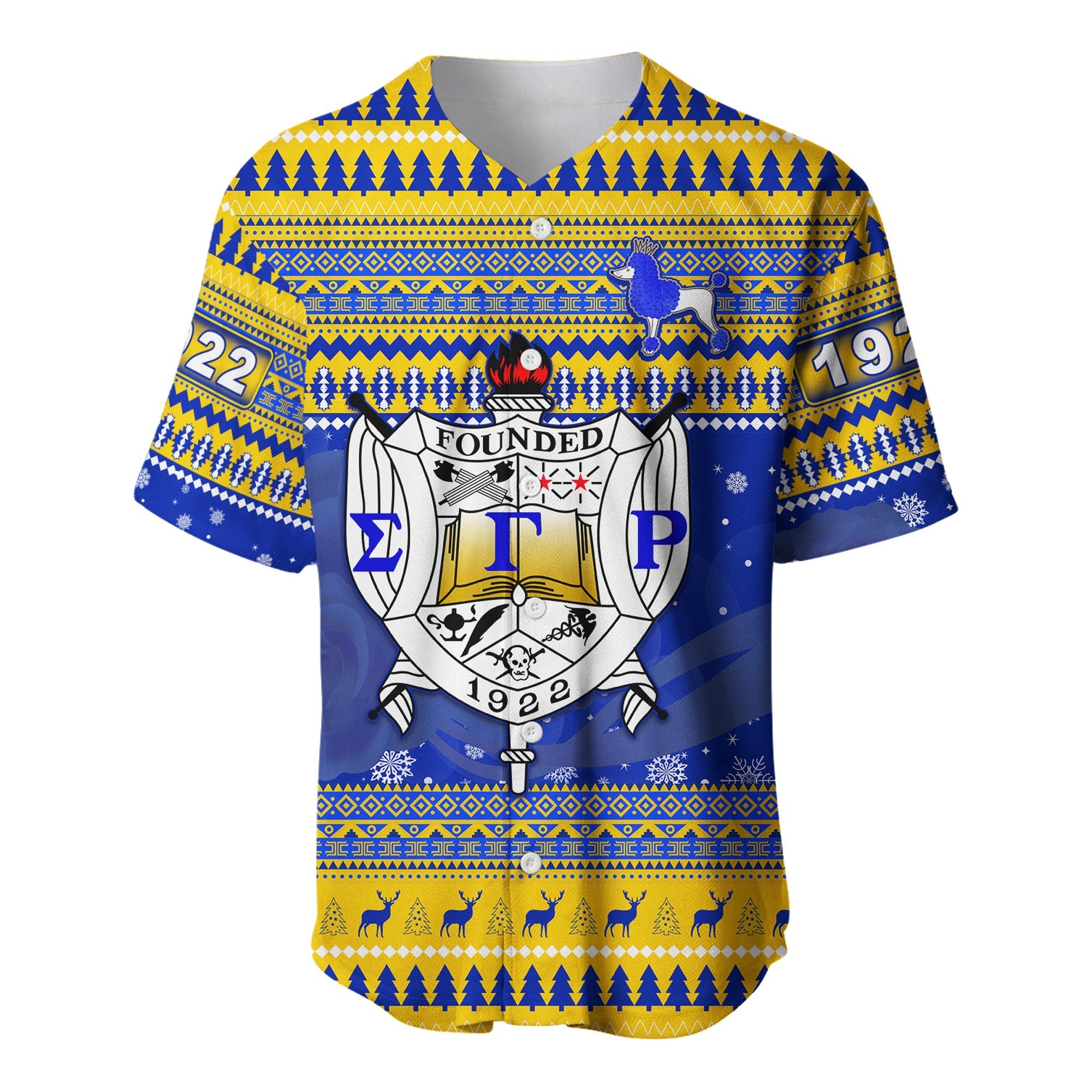Sorority Baseball Jersey - Sigma Gamma Rho Christmas Baseball Jersey African Pattern