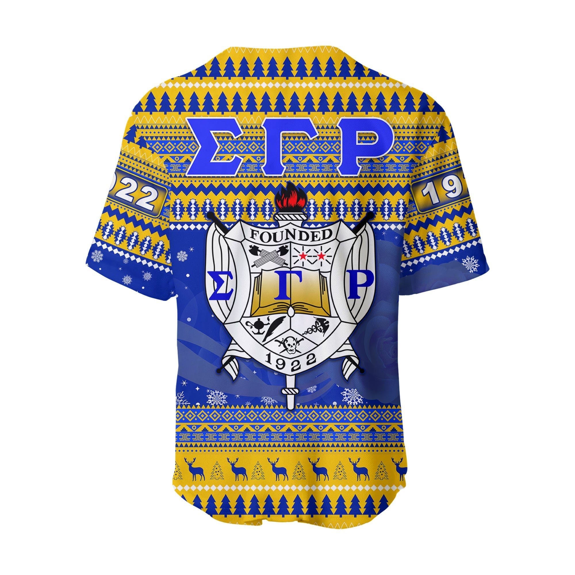 Sorority Baseball Jersey - Sigma Gamma Rho Christmas Baseball Jersey African Pattern