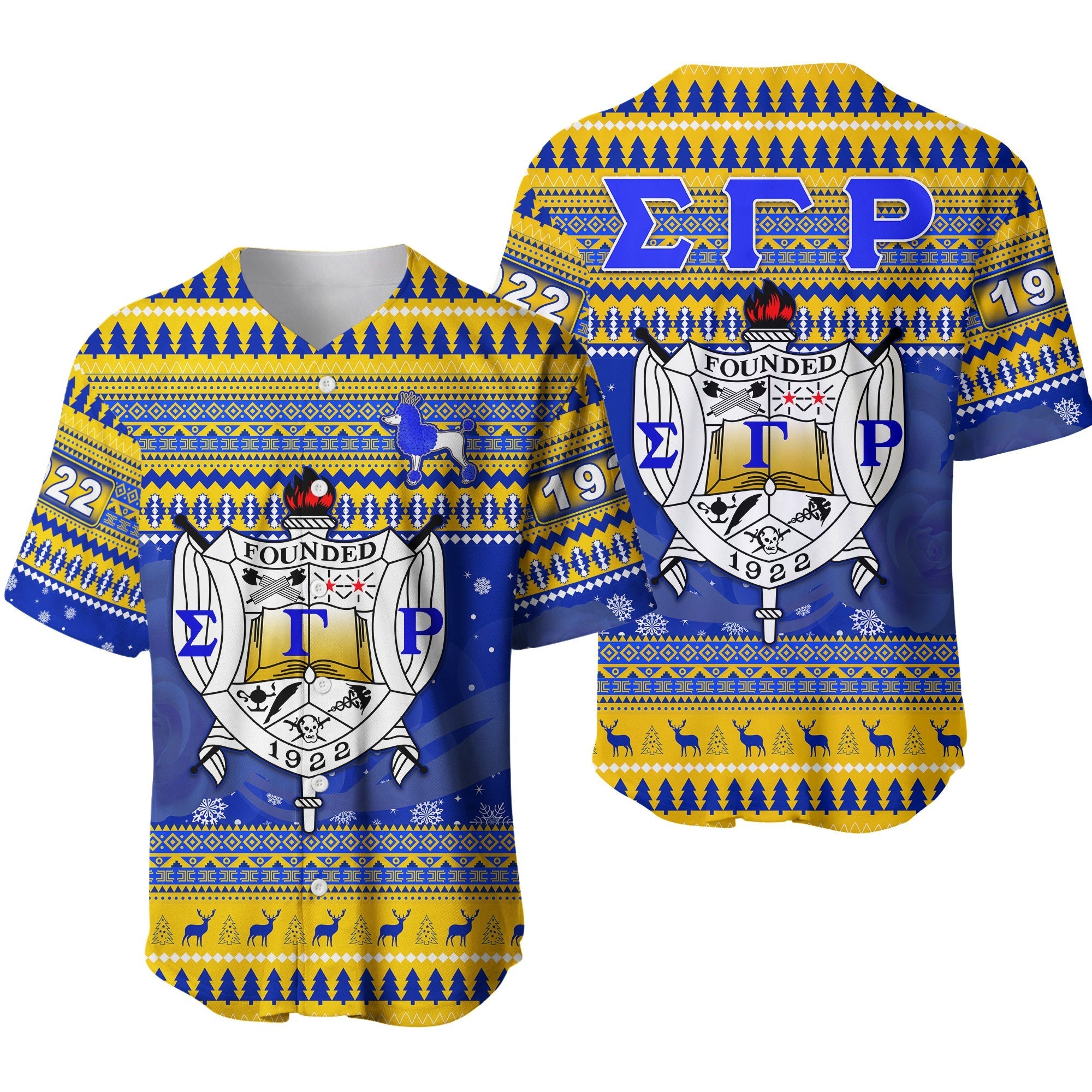 Sorority Baseball Jersey - Sigma Gamma Rho Christmas Baseball Jersey African Pattern