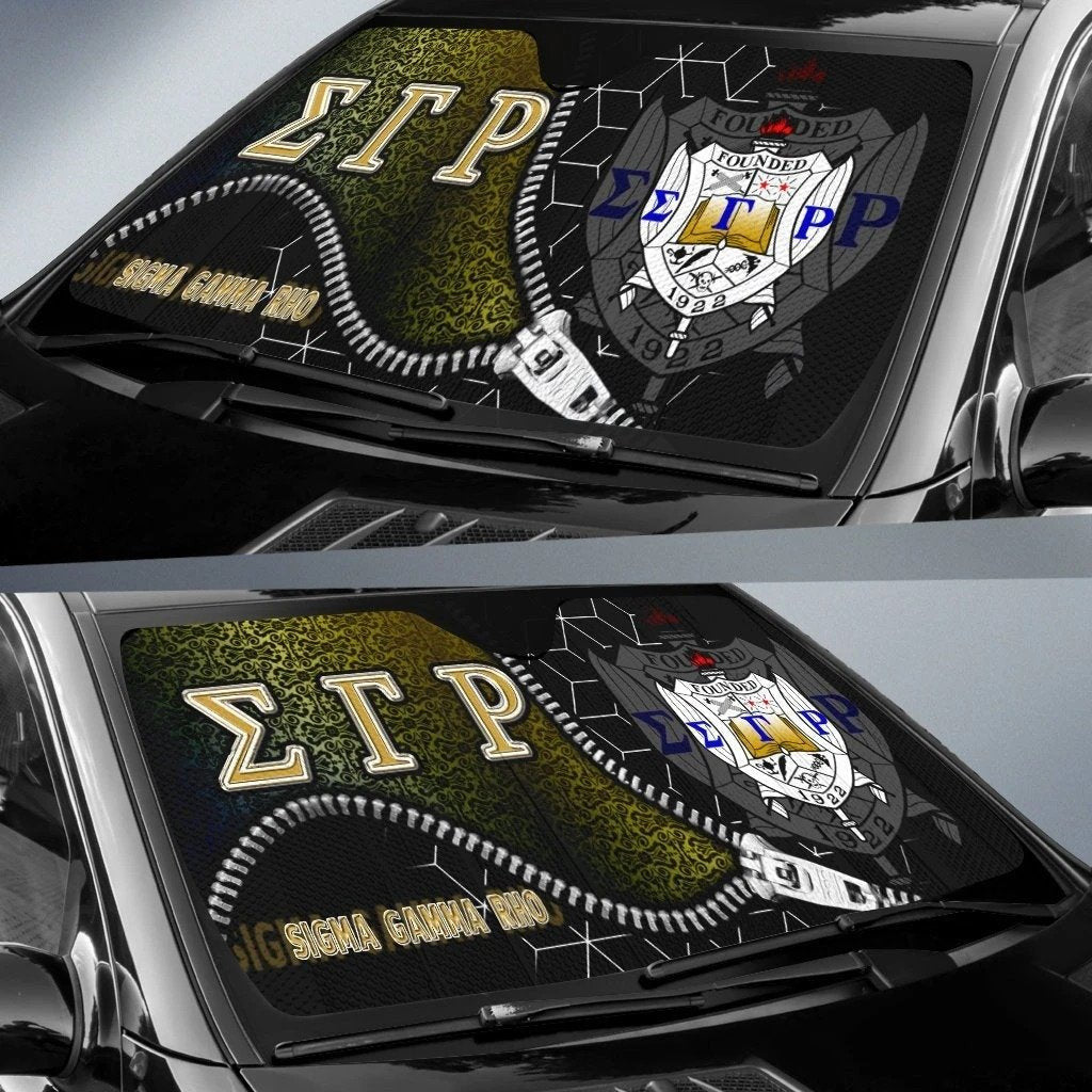 Sorority Sun Shade - New Way Sigma Gamma Rho Greek Life Car Sun Shade