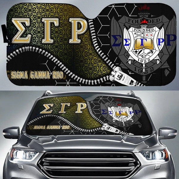 Sorority Sun Shade - New Way Sigma Gamma Rho Greek Life Car Sun Shade