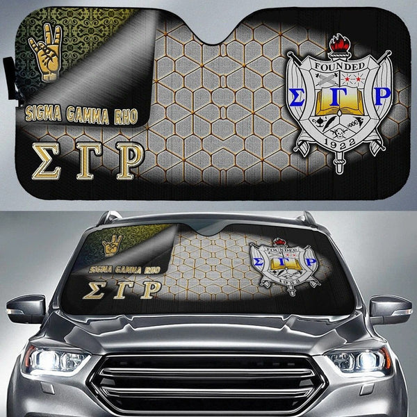 Sorority Sun Shade - Hand Sign Sigma Gamma Rho Car Sun Shade