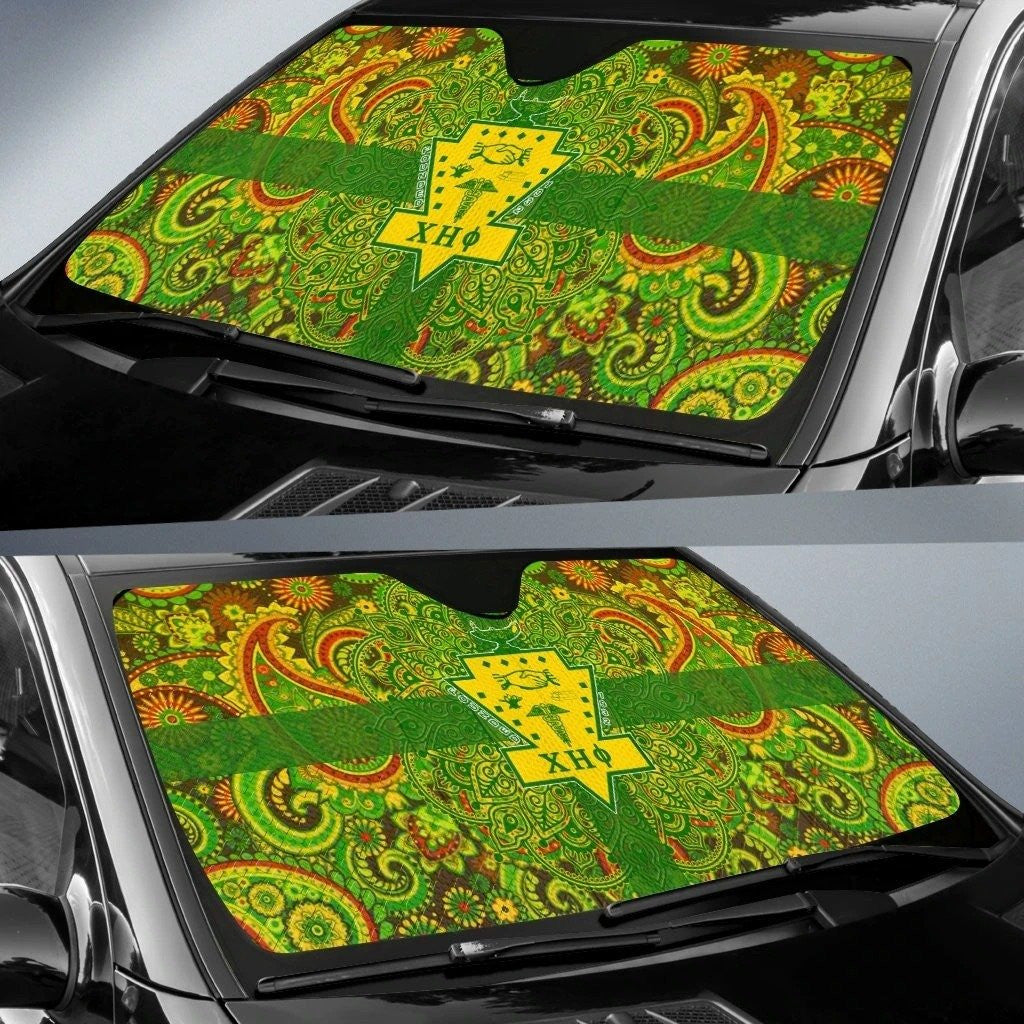 Sorority Sun Shade - Chi Eta Phi Paisley Car Sun Shade