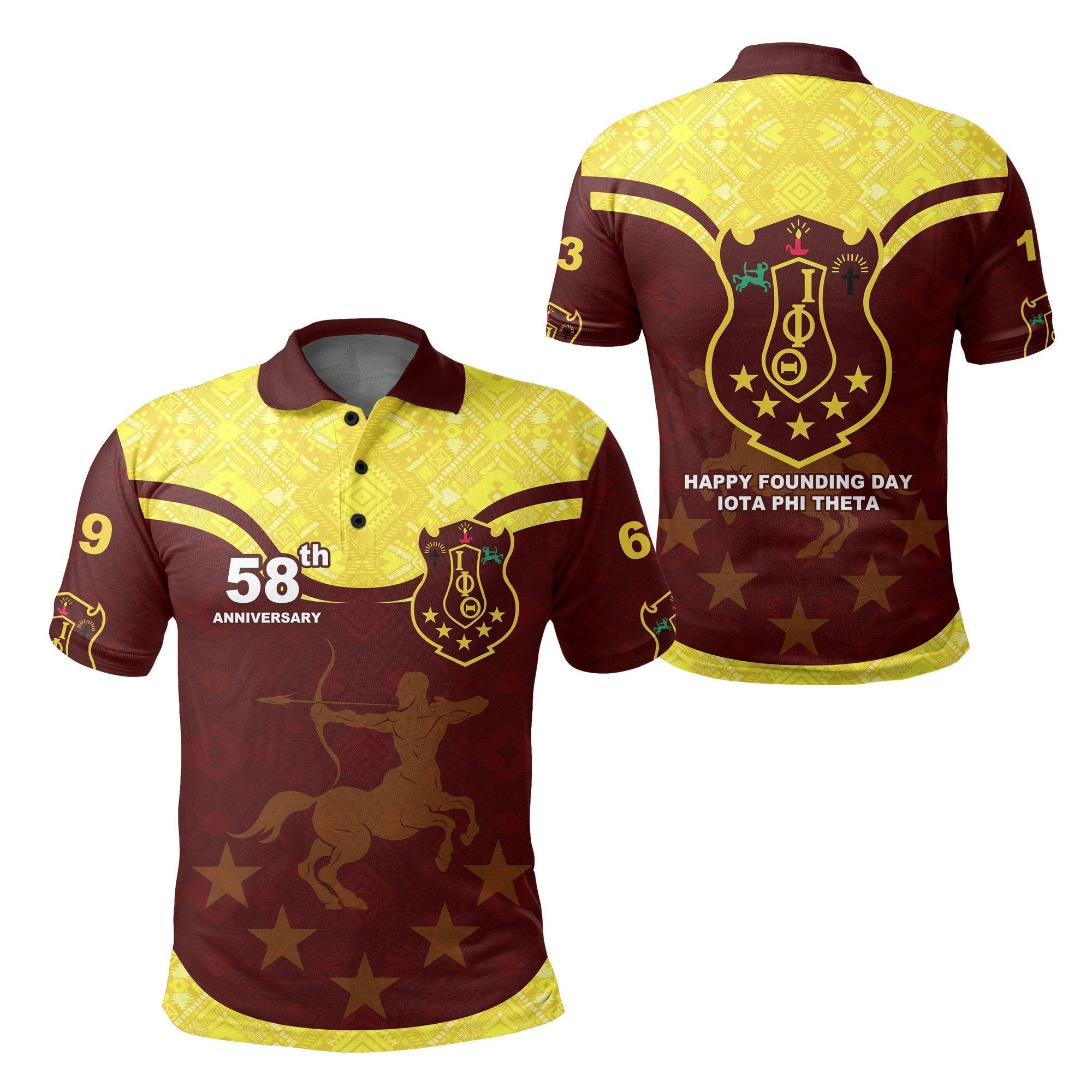 Fraternity Polo - Iota Phi Theta 58th Anniversary Polo Shirt Simple Style