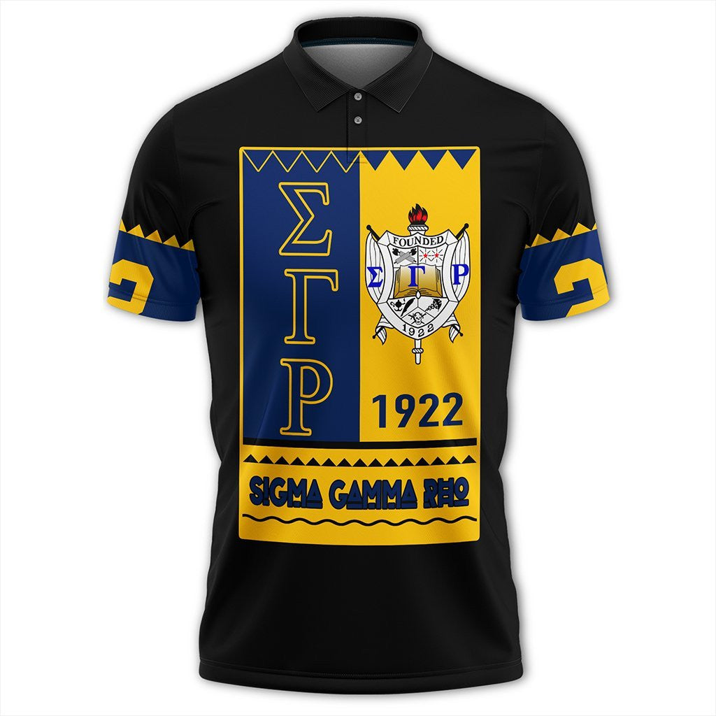 Sorority Polo - Sigma Gamma Rho Black Style Polo Shirt