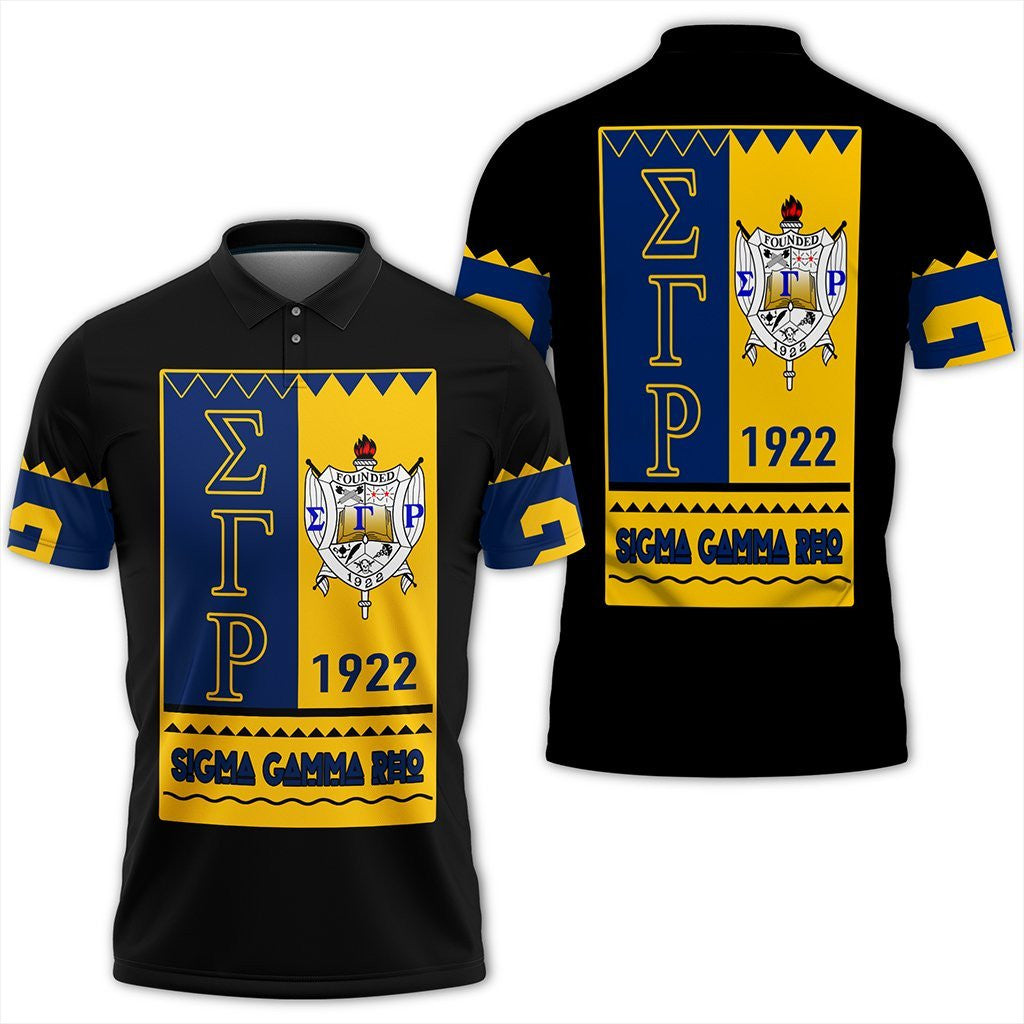 Sorority Polo - Sigma Gamma Rho Black Style Polo Shirt