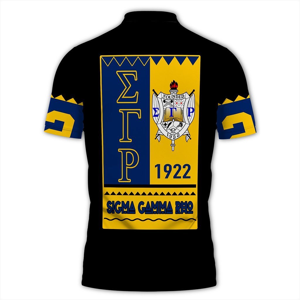 Sorority Polo - Sigma Gamma Rho Black Style Polo Shirt