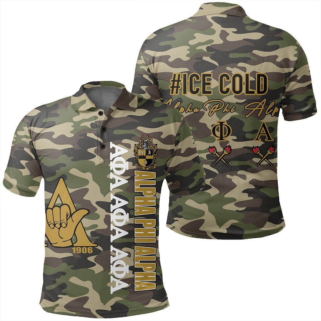 Fraternity Polo - Alpha Phi Alpha Camouflage Style Polo Shirt