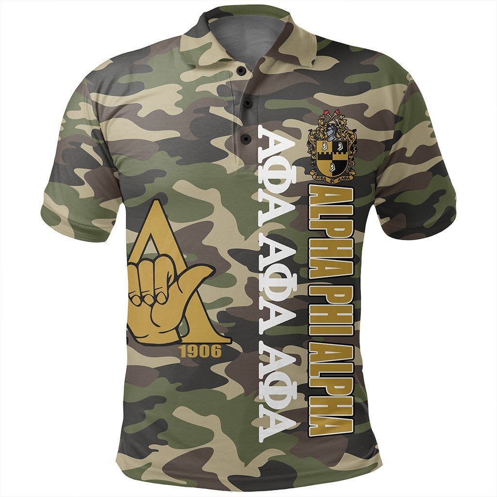 Fraternity Polo - Alpha Phi Alpha Camouflage Style Polo Shirt