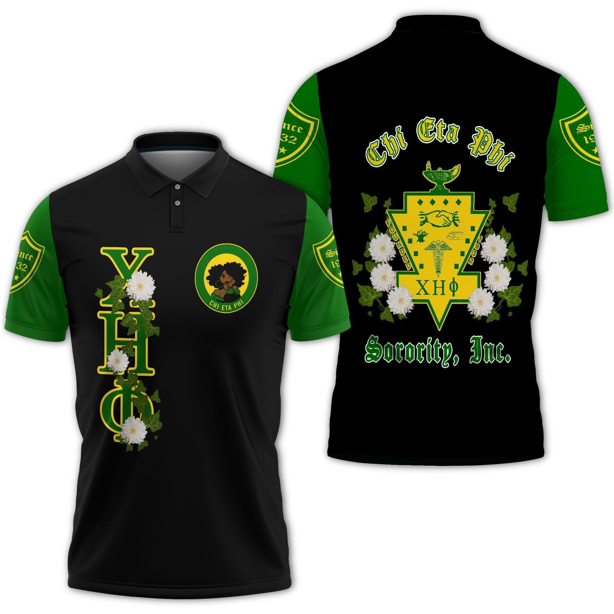 Sorority Polo - Chi Eta Phi White Polo Shirt