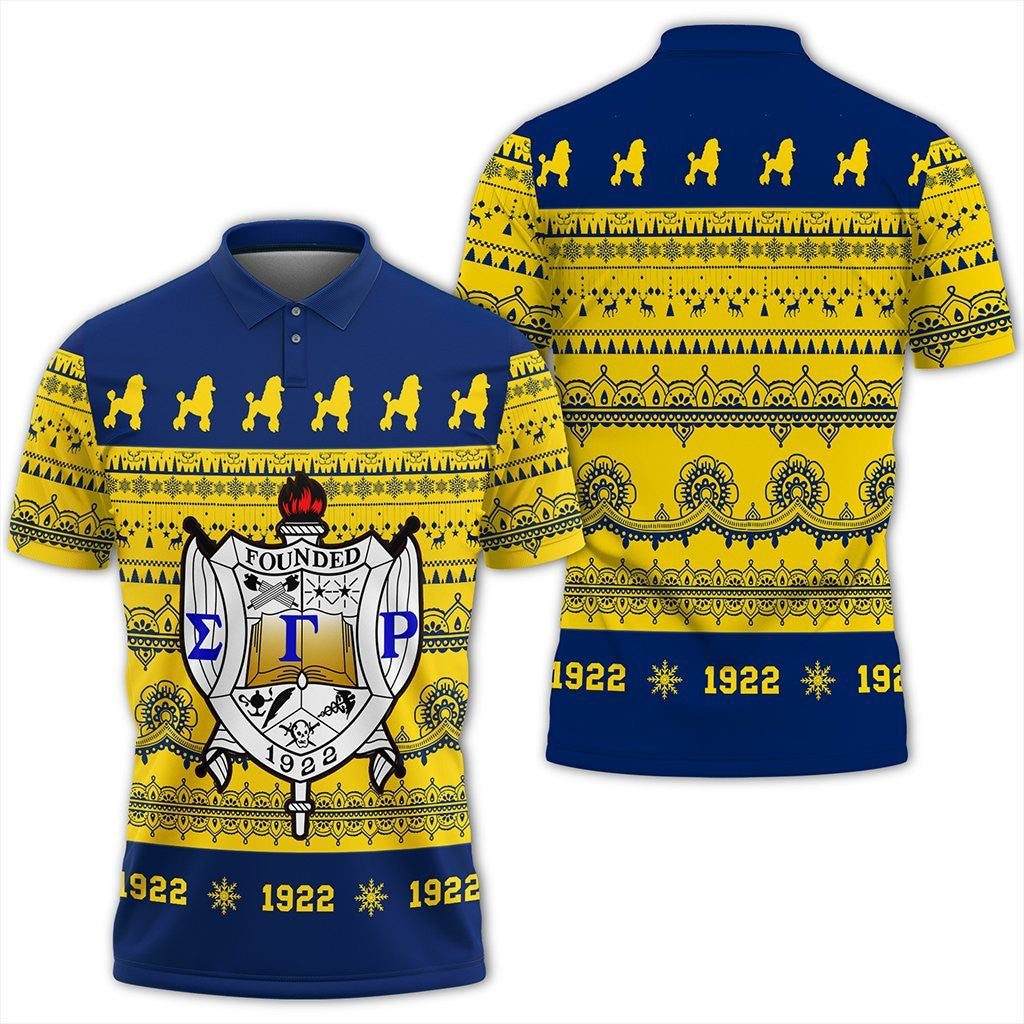 Sorority Polo - Sigma Gamma Rho Xmas Establish Year Polo Shirt