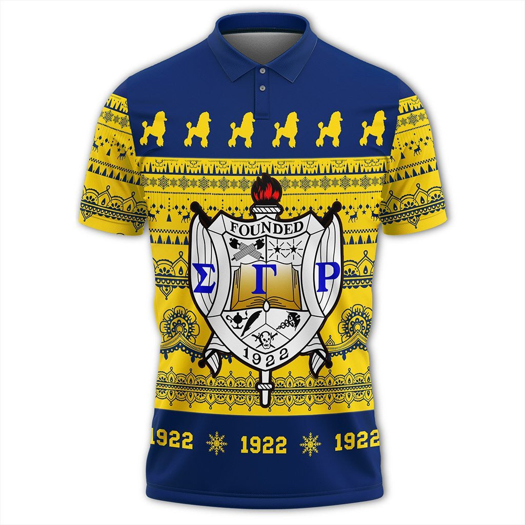 Sorority Polo - Sigma Gamma Rho Xmas Establish Year Polo Shirt