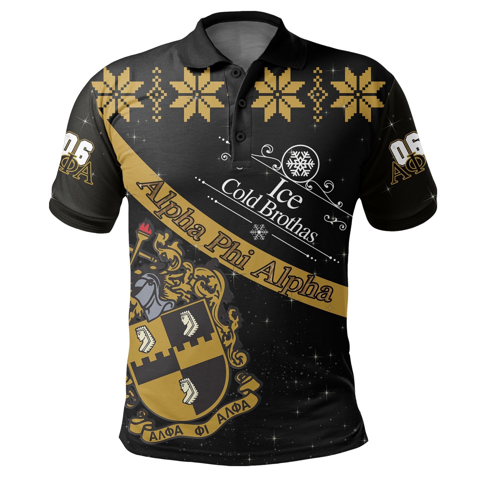 Fraternity Polo - Alpha Phi Alpha Ice Cold Brothas Christmas Polo Shirt