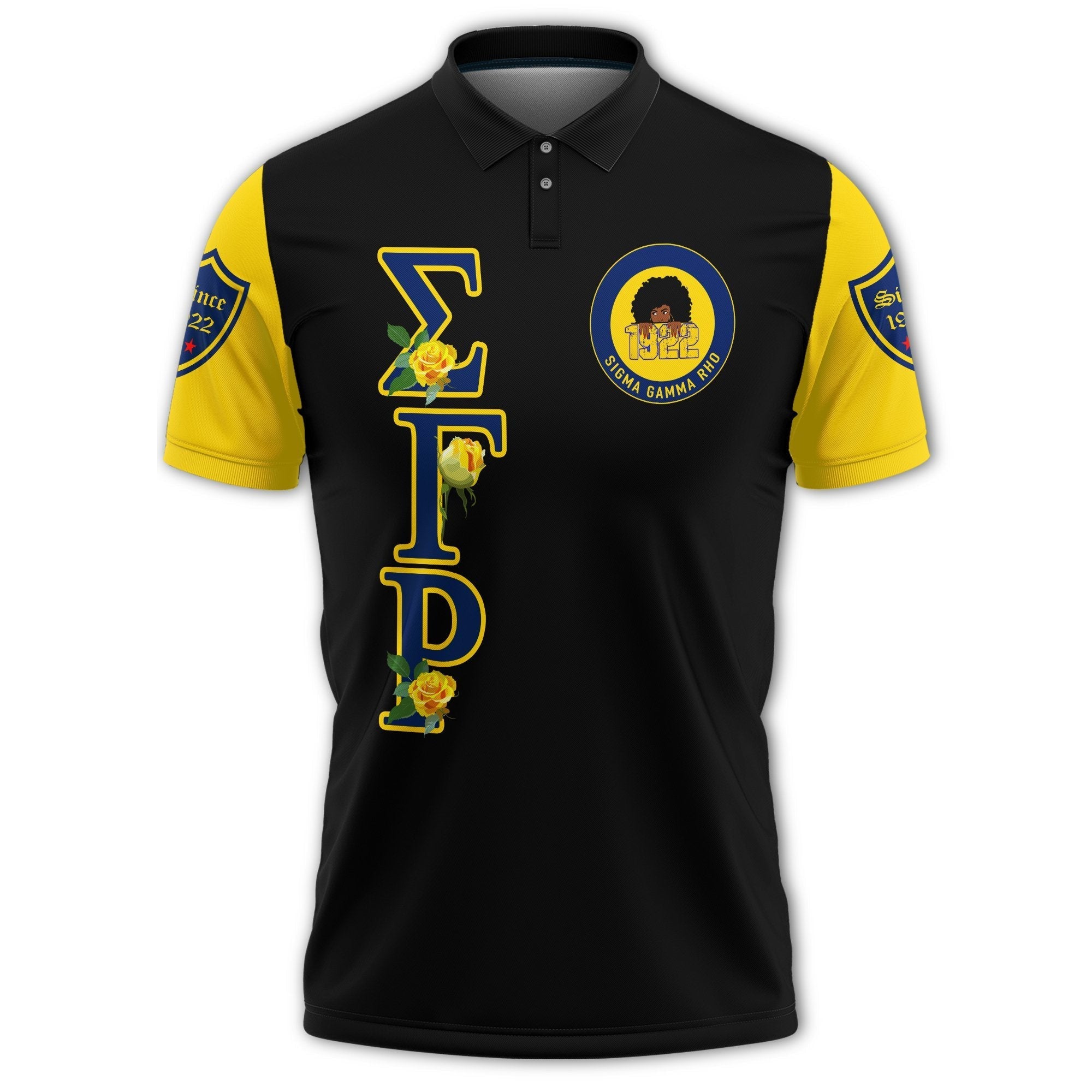 Sorority Polo - Sigma Gamma Rho Yellow Rose Polo Shirt