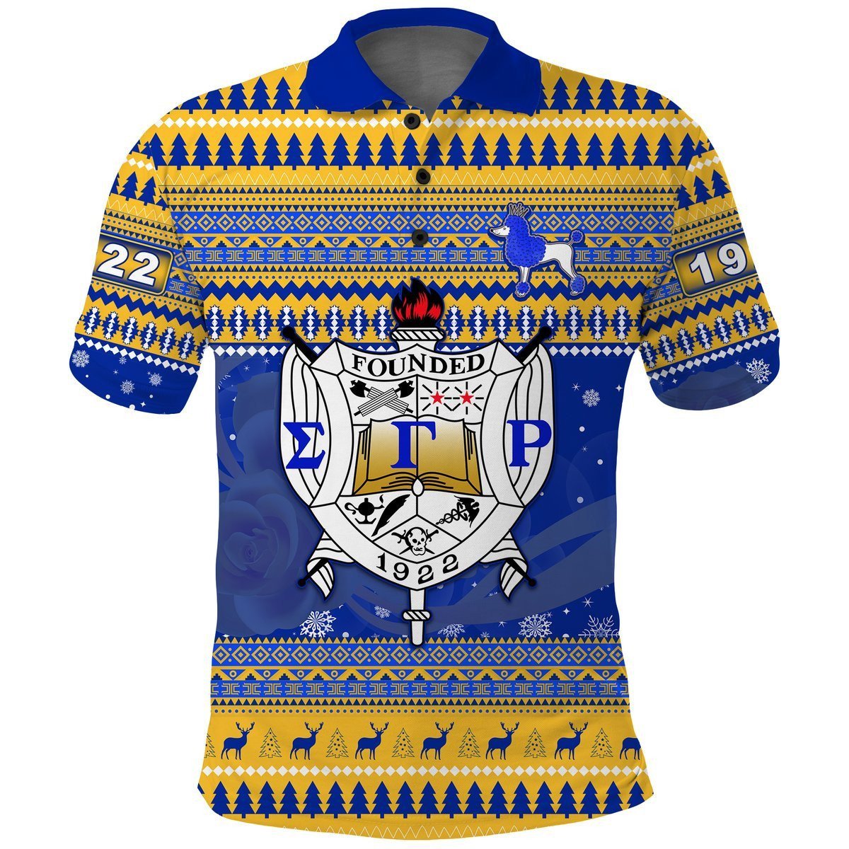 Sorority Polo - Sigma Gamma Rho African Pattern Christmas Polo Shirts