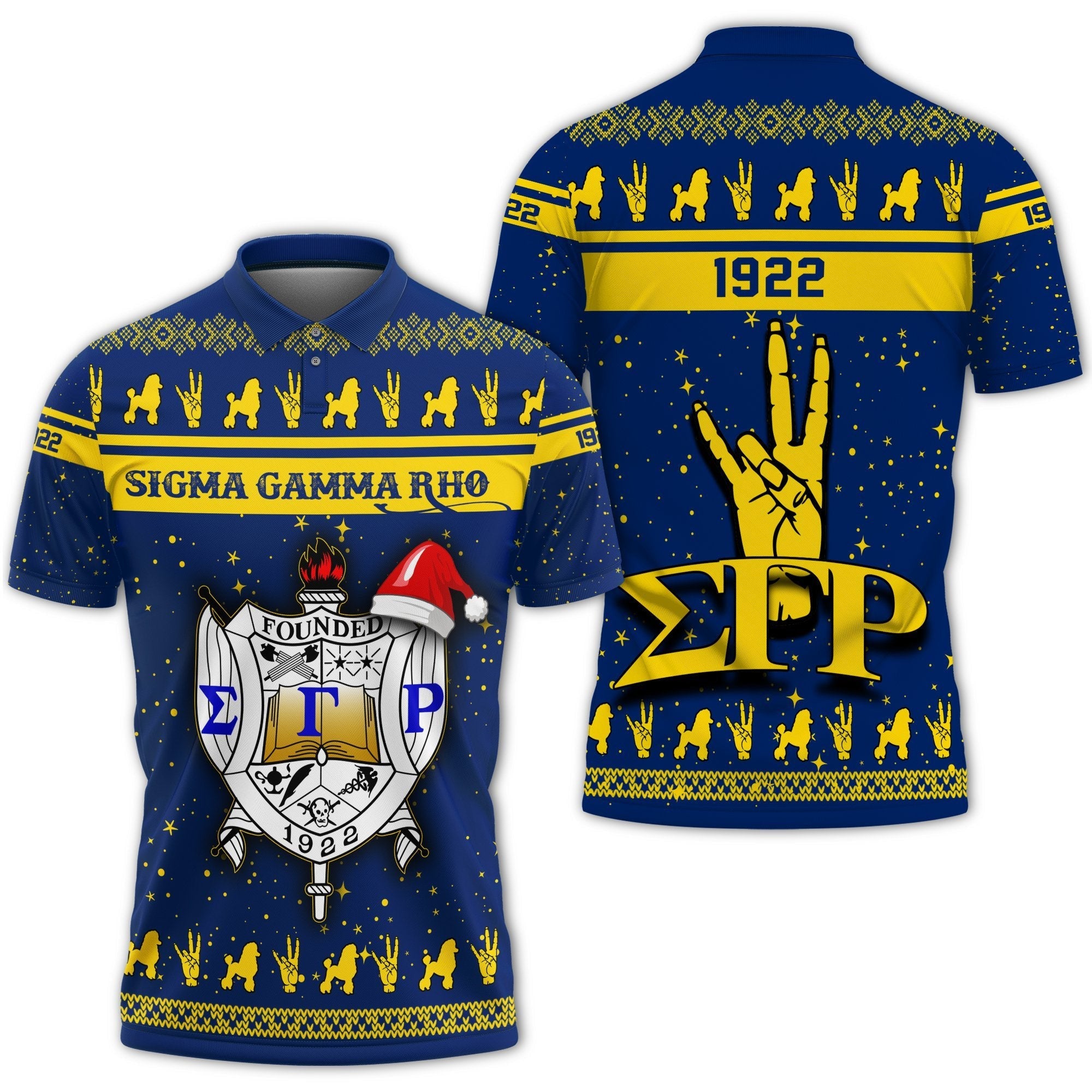 Sorority Polo - Sigma Gamma Rho Christmas Polo Shirt