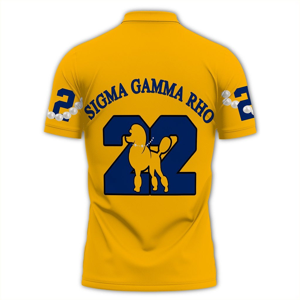 Sorority Polo - Sigma Gamma Rho Pearl Yellow Polo Shirt