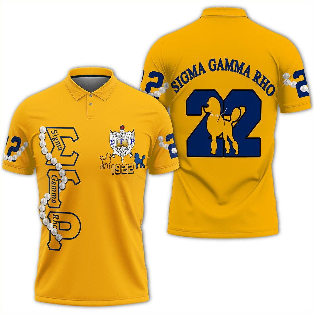 Sorority Polo - Sigma Gamma Rho Pearl Yellow Polo Shirt