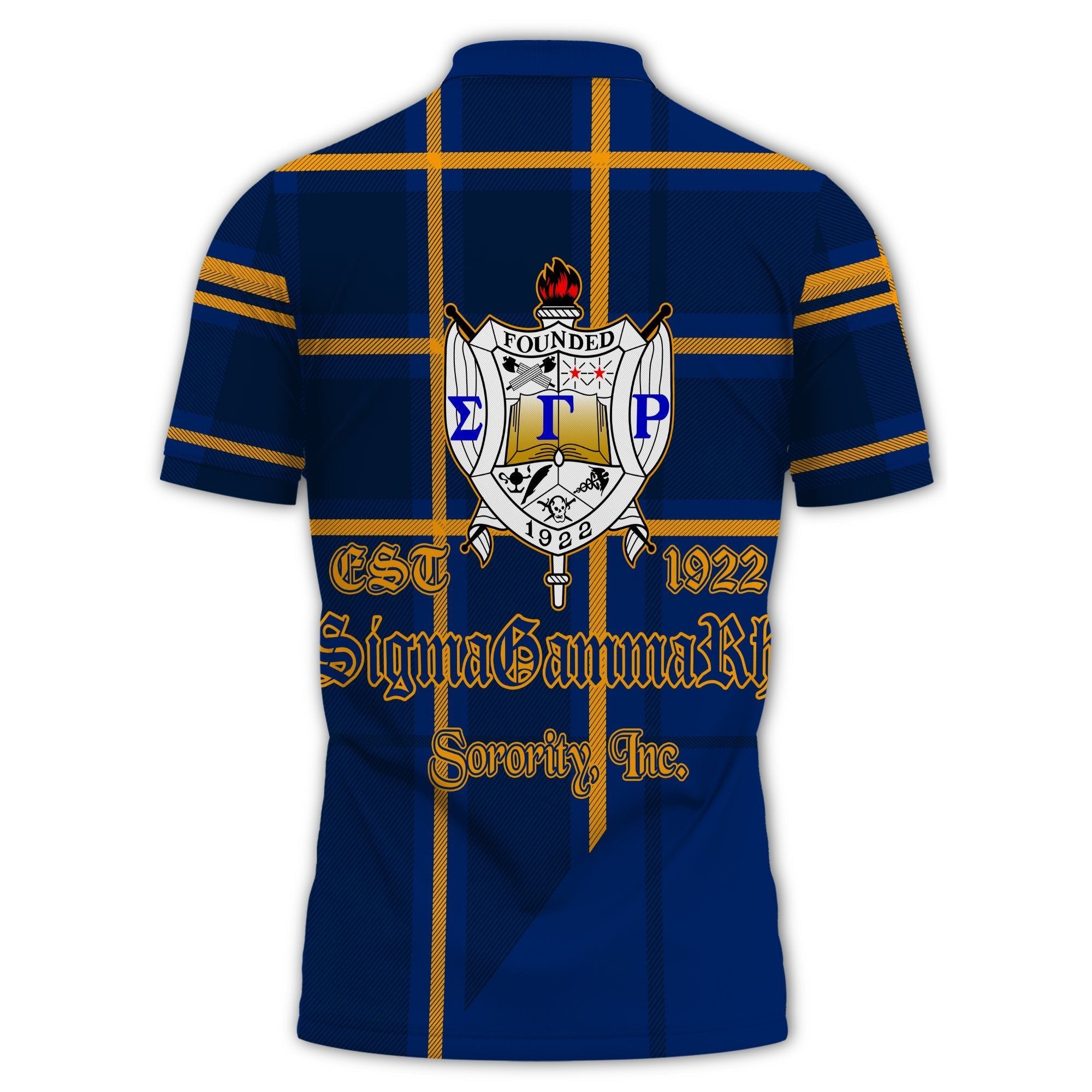 Sorority Polo - Sigma Gamma Rho Burberr Style Polo Shirt