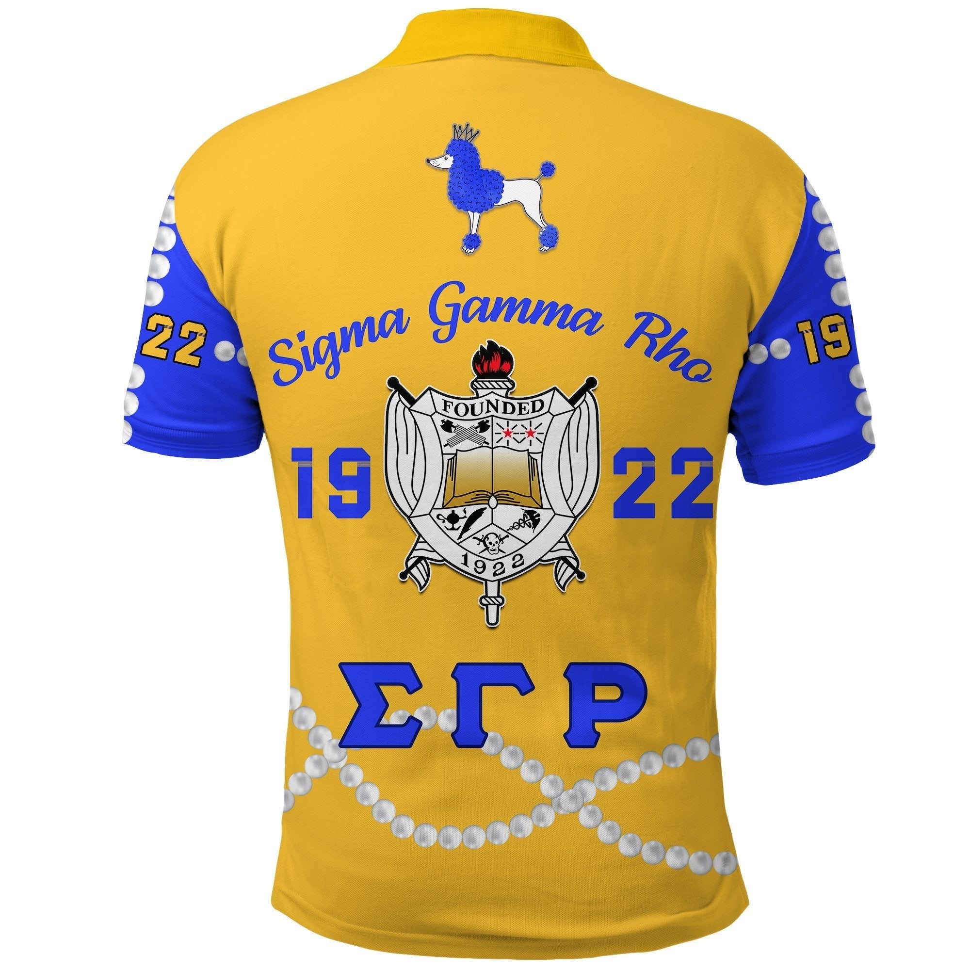 Sorority Polo - Sigma Gamma Rho Polo Shirt Yellow Tea Rose