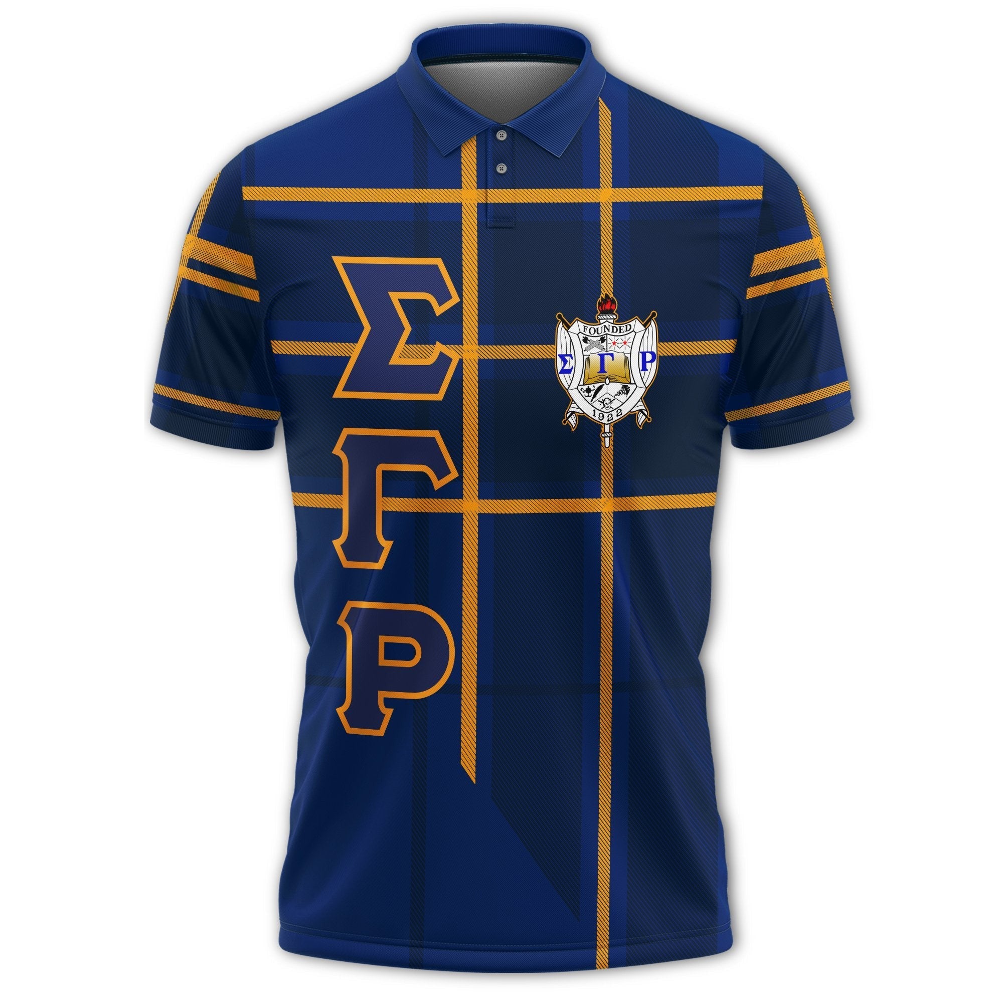 Sorority Polo - Sigma Gamma Rho Burberr Style Polo Shirt