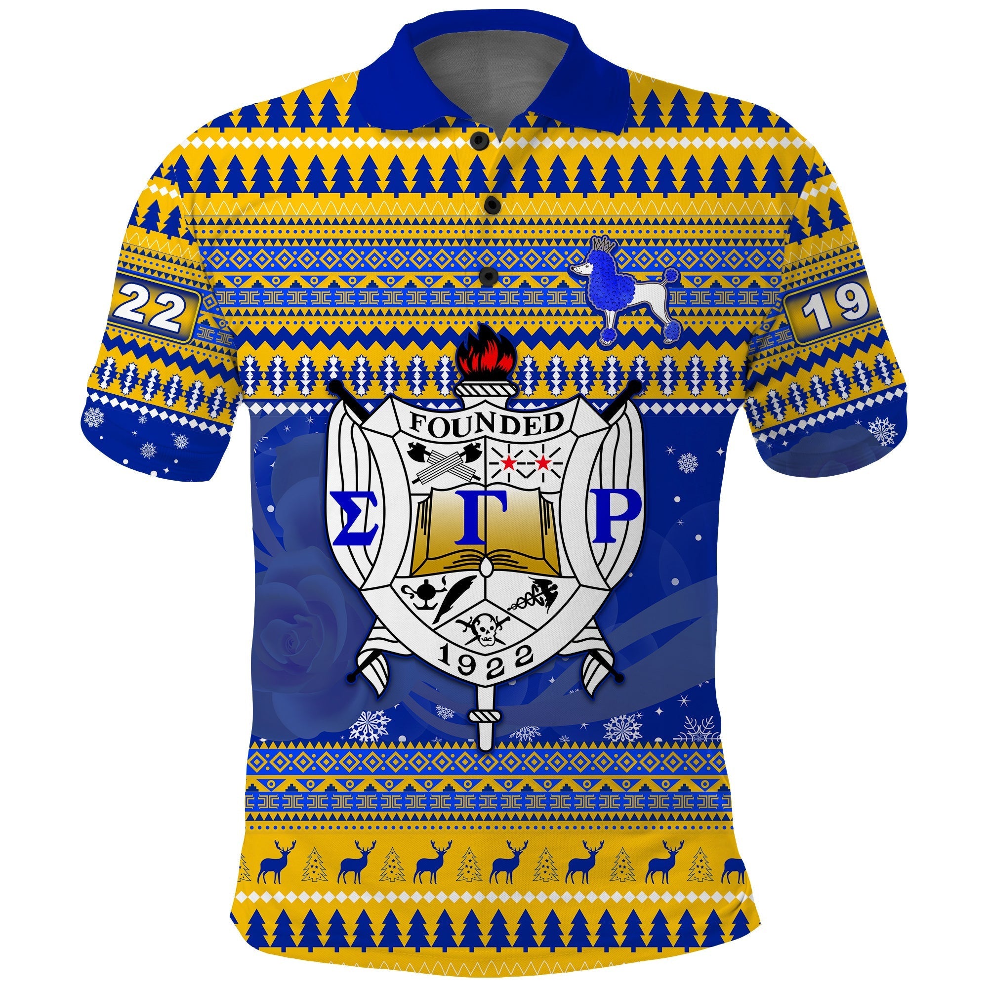 Sorority Polo - Sigma Gamma Rho Christmas Polo Shirt African Pattern