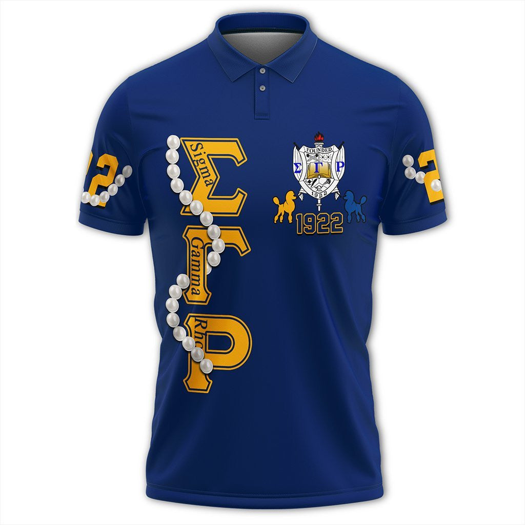 Sorority Polo - Sigma Gamma Rho Pearl Blue Polo Shirt