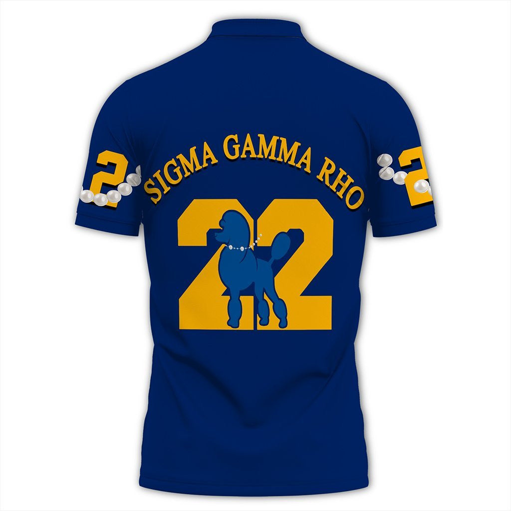 Sorority Polo - Sigma Gamma Rho Pearl Blue Polo Shirt