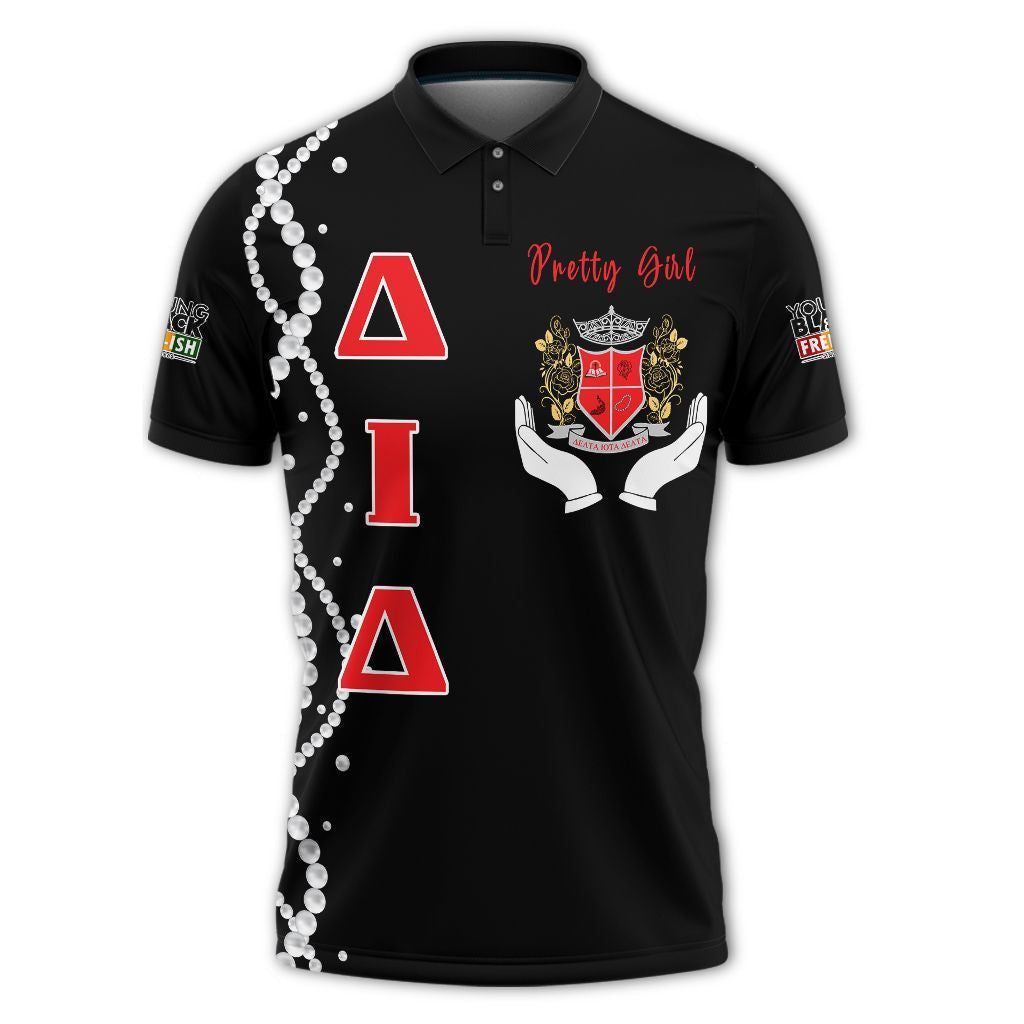 Sorority Polo - Juneteenth Delta Iota Delta Pretty Girl Polo Shirt