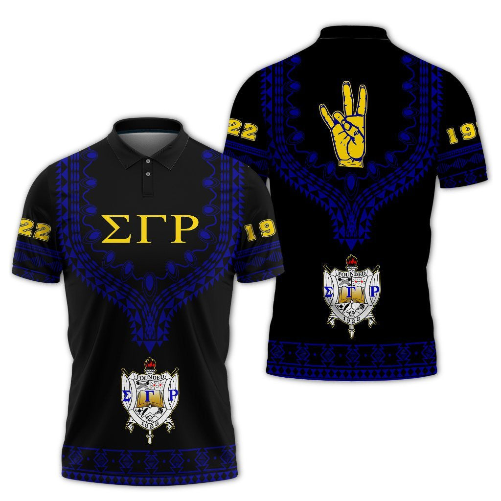 Sorority Polo - Sigma Gamma Rho Dashiki Polo Shirt Alva Style