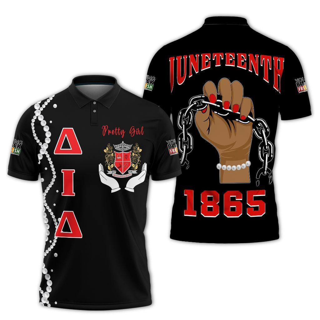 Sorority Polo - Juneteenth Delta Iota Delta Pretty Girl Polo Shirt