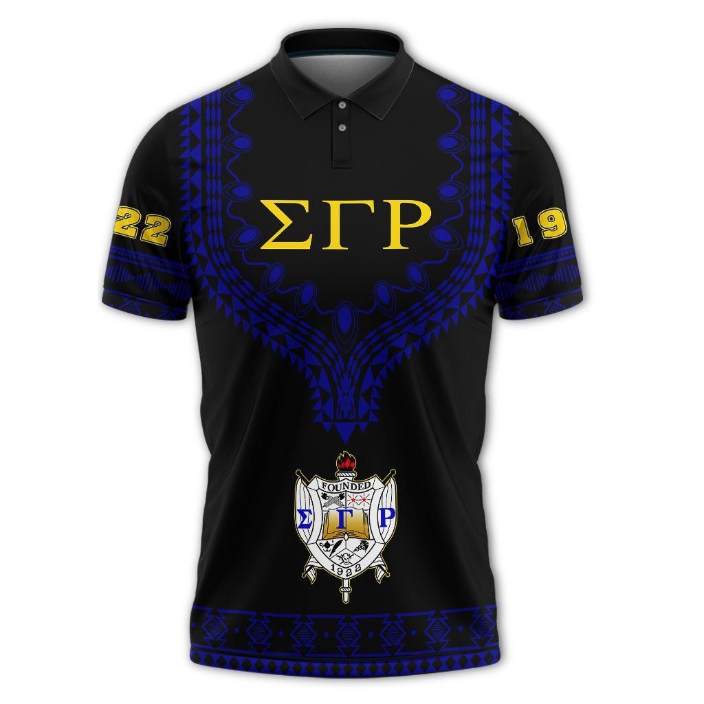 Sorority Polo - Sigma Gamma Rho Dashiki Polo Shirt Alva Style