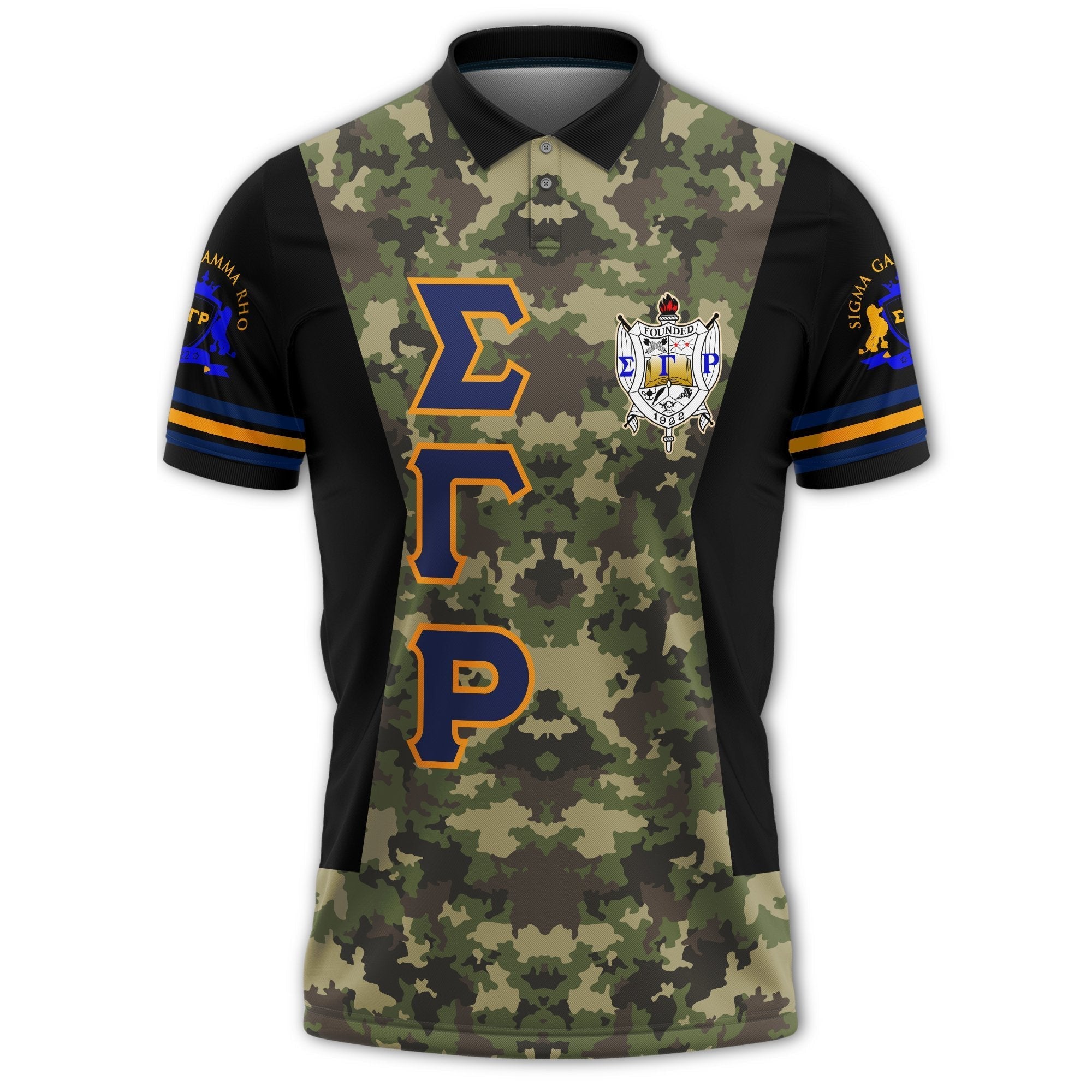 Sorority Polo - Sigma Gamma Rho Sorority Camouflage Polo Shirt