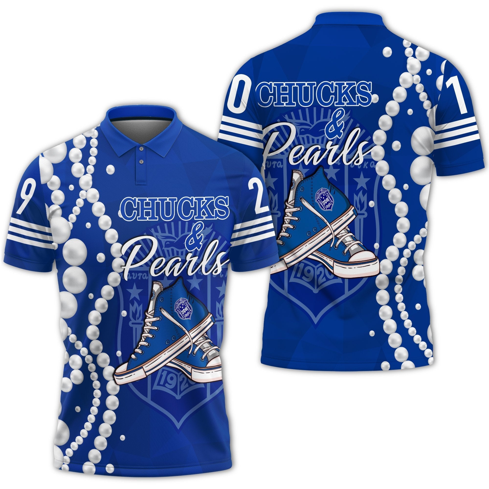 Sorority Polo - Zeta Phi Beta K.H Pearls Polo Shirt