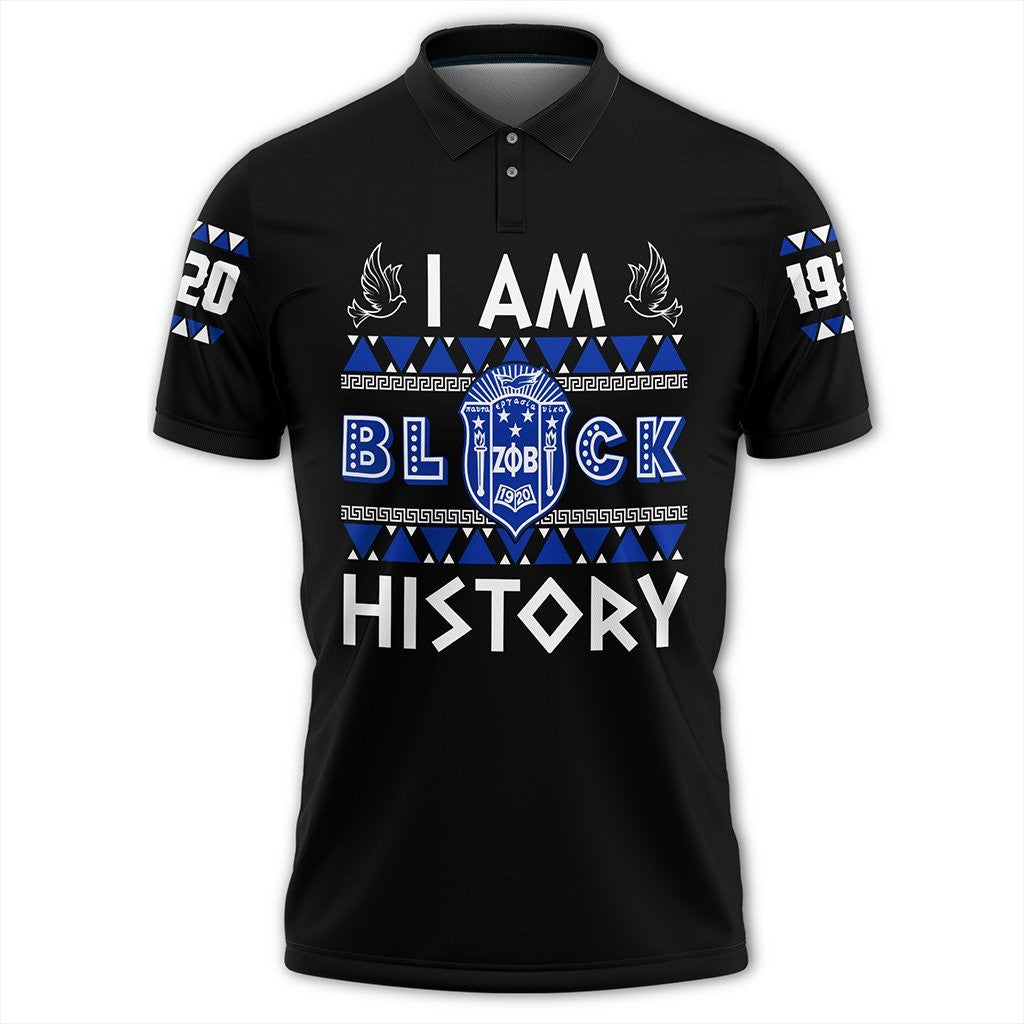 Sorority Polo - I Am Black History Zeta Phi Beta Polo Shirt