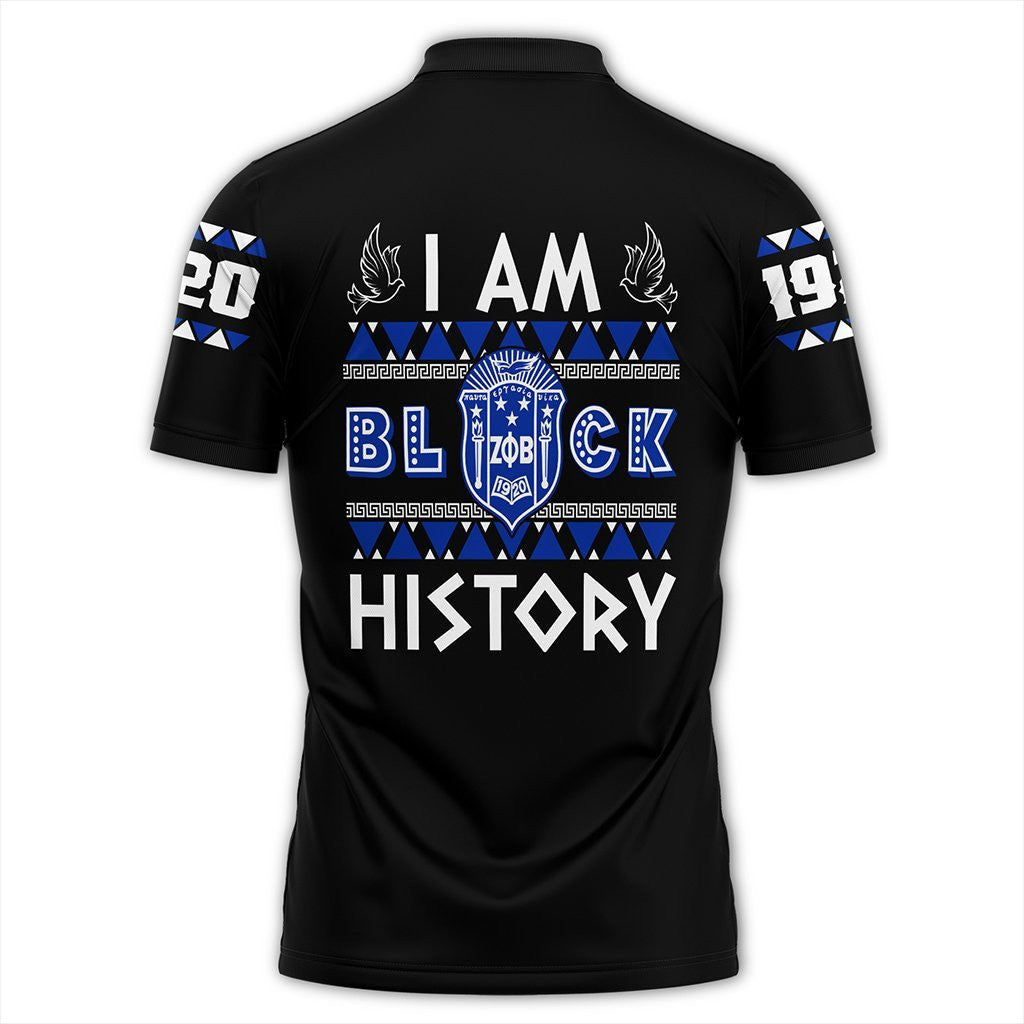 Sorority Polo - I Am Black History Zeta Phi Beta Polo Shirt