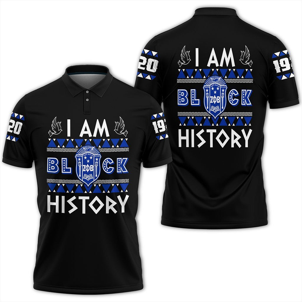 Sorority Polo - I Am Black History Zeta Phi Beta Polo Shirt