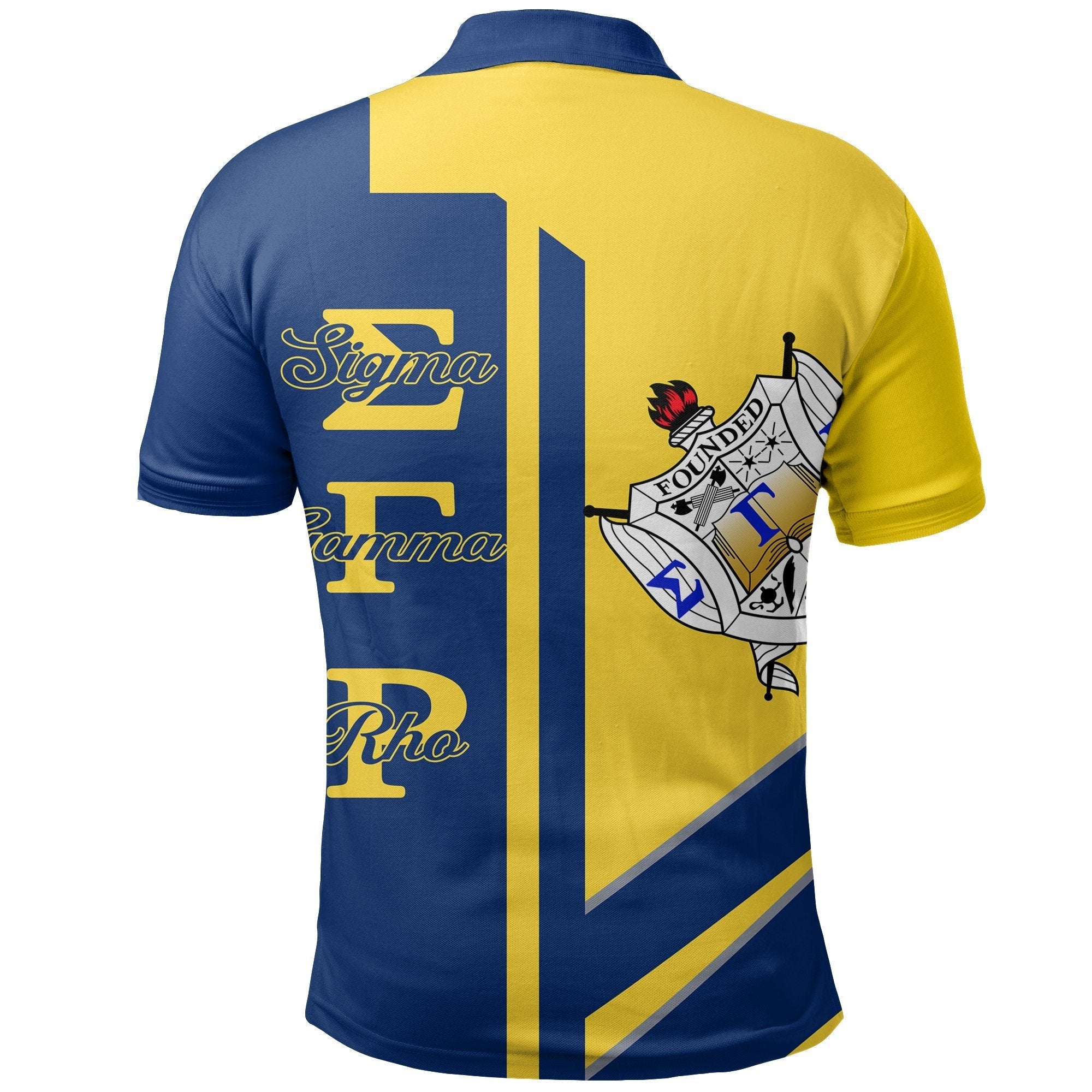 Sorority Polo -Sigma Gamma Rho SGR Half Concept Polo Shirt