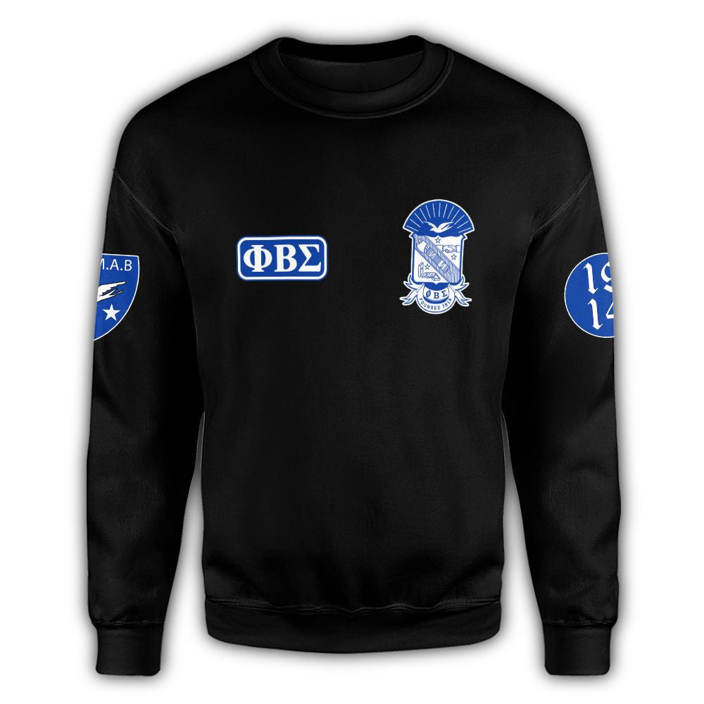 Fraternity Sweatshirt - PBS Phi Beta Sigma Fraternity Inc Crewneck Sweatshirt