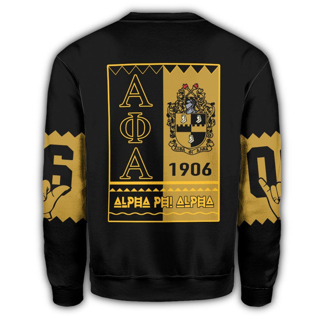 Fraternity Sweatshirt - Alpha Phi Alpha Black Style Sweatshirt