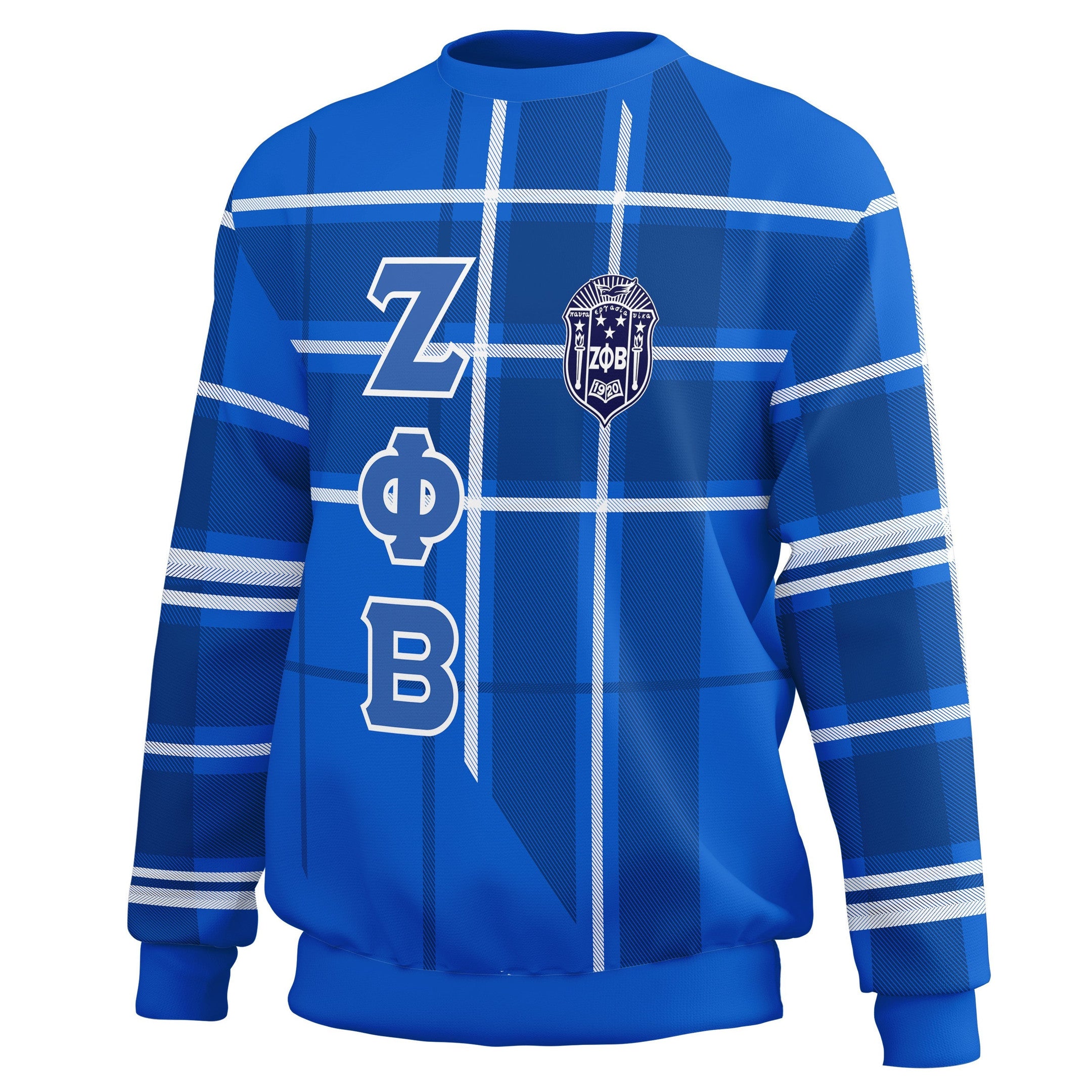 Sorority Sweatshirt - Zeta Phi Beta Burberr Style SweatshirtN