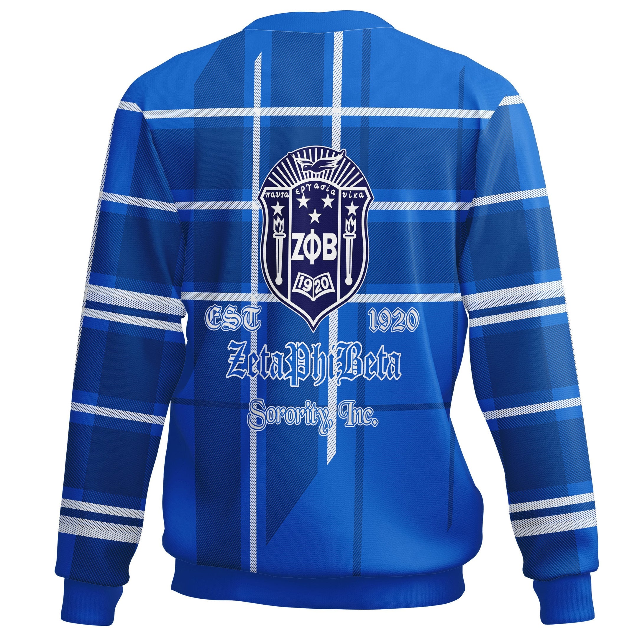 Sorority Sweatshirt - Zeta Phi Beta Burberr Style SweatshirtN