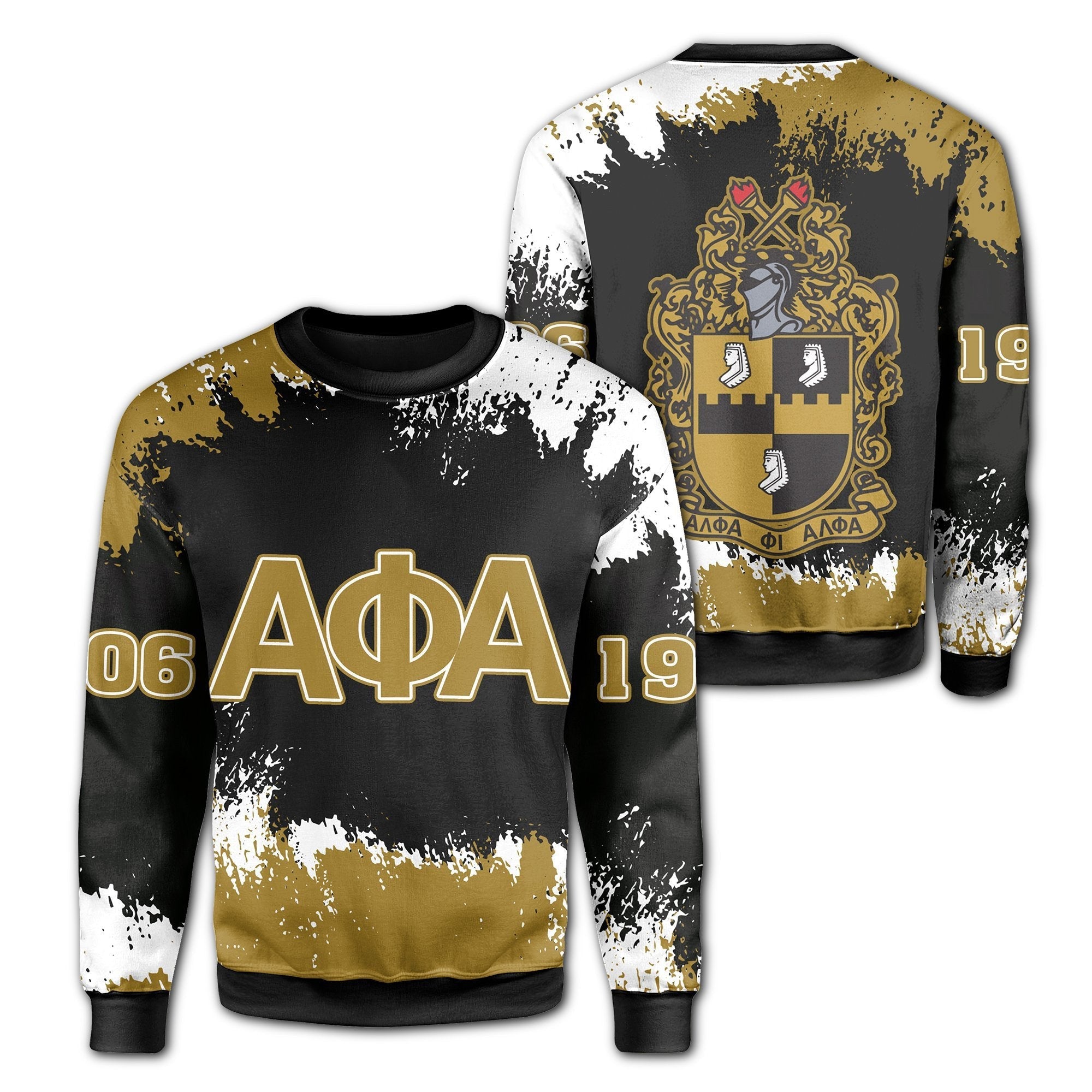 Fraternity Sweatshirt - Alpha Phi Alpha Sweatshirt - Face Style -