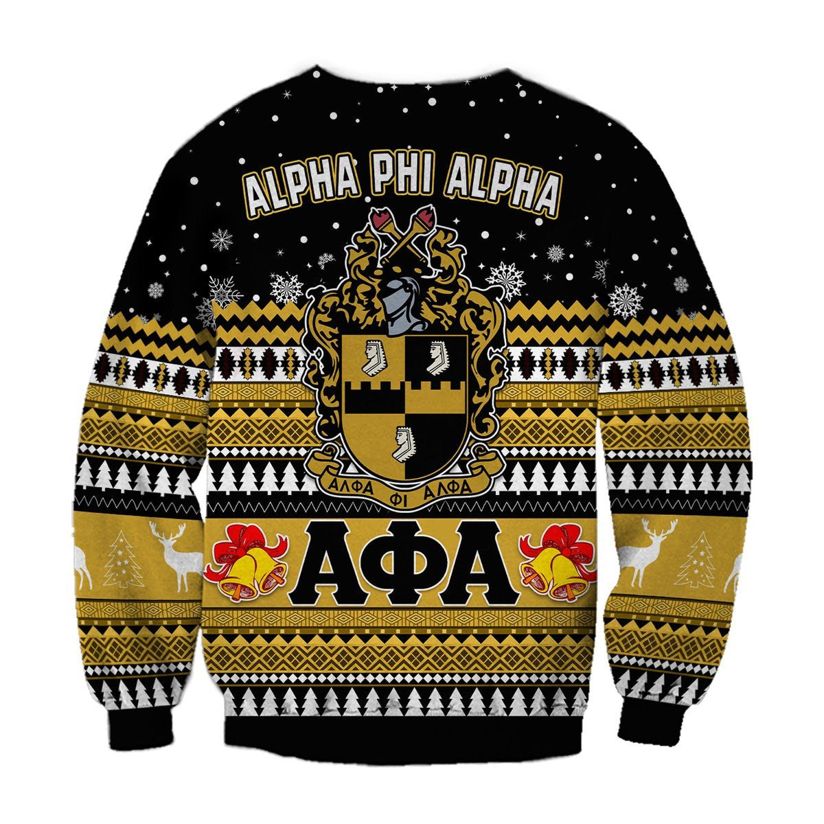 Fraternity Sweatshirt - Alpha Phi Alpha African Pattern Christmas Sweatshirt