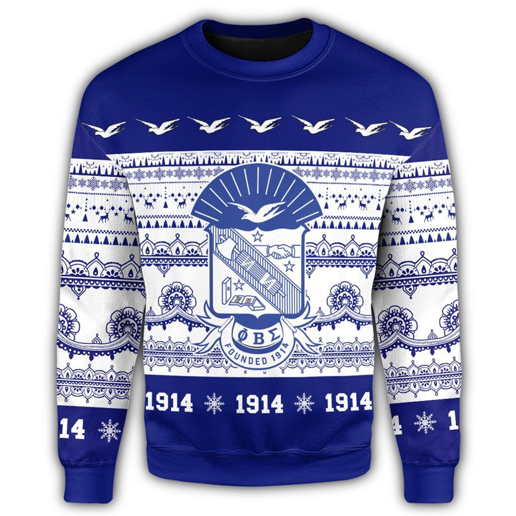 Fraternity Sweatshirt - Phi Beta Sigma Xmas Establish Year Sweatshirt