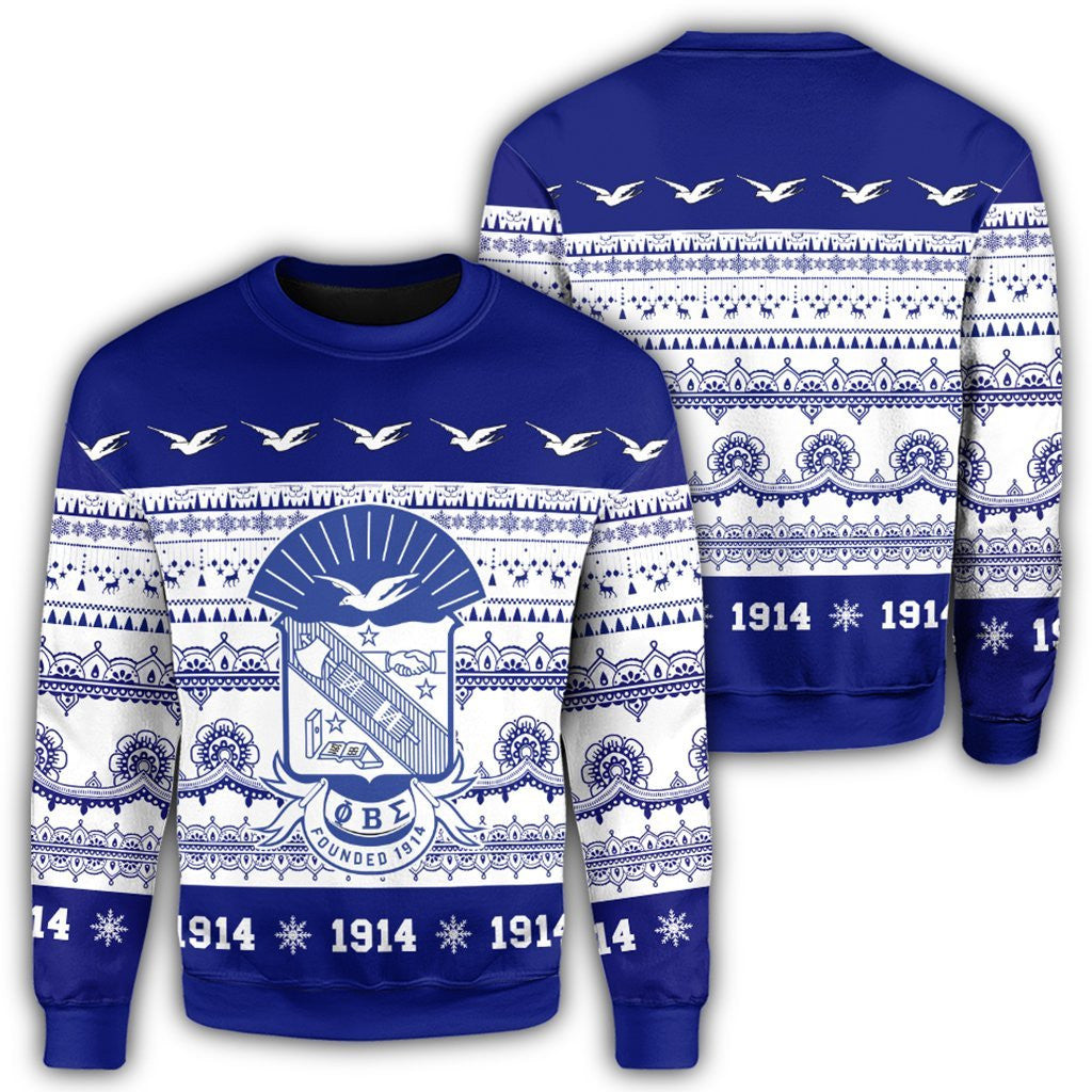 Fraternity Sweatshirt - Phi Beta Sigma Xmas Establish Year Sweatshirt