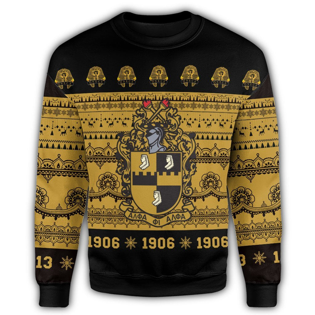 Fraternity Sweatshirt - Alpha Phi Alpha Xmas Establish Year Sweatshirt